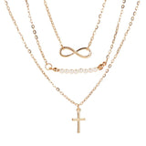 Cross necklace with pearls nz