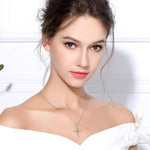 Cross necklace with rose nz