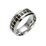 Cross ring stainless steel 52 mm / Black/gold nz