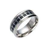 Cross ring stainless steel 52 mm / Black/silver nz