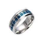 Cross ring stainless steel 52 mm / Blue nz
