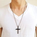 Crucifix Lord Necklace Black nz