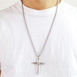 Crucifix Lord Necklace Silver nz