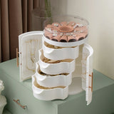 Cylindrical jewellery box White nz