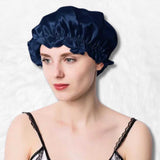 Dark blue silk sleep cap nz