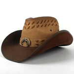 Dark leather cowboy hat nz
