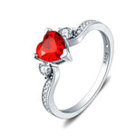 Dark Red Heart Ring nz