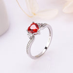 Dark Red Heart Ring nz
