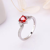 Dark Red Heart Ring nz