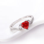 Dark Red Heart Ring nz