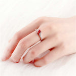 Dark Red Heart Ring nz