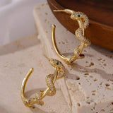 Dazzling Gold snake earrings nz