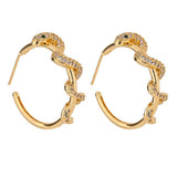 Dazzling Gold snake earrings nz