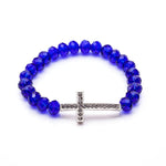 Delicate cross bracelet Blue nz