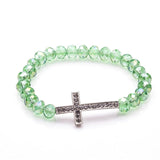 Delicate cross bracelet Green nz