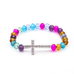 Delicate cross bracelet Multicoloured nz
