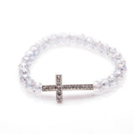 Delicate cross bracelet White nz