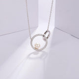 Delicate pearl 925 silver necklace nz