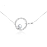 Delicate pearl 925 silver necklace nz