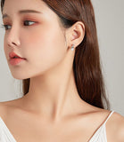 Delicate Silver cat earrings nz