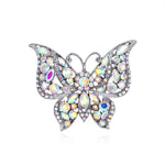 Diamond butterfly brooch White nz