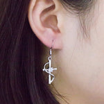 Diamond cross earrings Silver nz