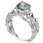 Diamond skull ring 49 mm / Multicoloured nz
