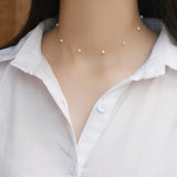 Discreet pearl necklace 34cm nz