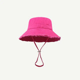 Distressed bucket hat Fushia nz