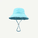 Distressed bucket hat Sky blue nz