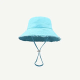 Distressed bucket hat Sky blue nz