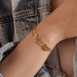 Double butterfly bracelet nz