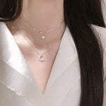 Double chain Moon necklace nz