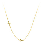 Double horizontal cross necklace Gold nz