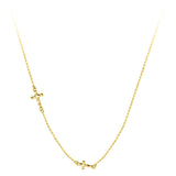 Double horizontal cross necklace Gold nz