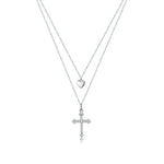 Double layered cross Necklace nz