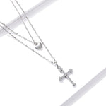 Double layered cross Necklace nz