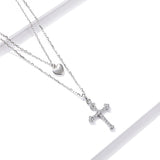 Double layered cross Necklace nz
