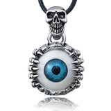 Dragon Claw Skull Necklace Blue nz