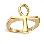 Egyptian cross ring 57 mm / Gold nz