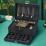 Elegant Dark-Toned Jewellery Box Black nz