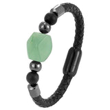 Elegant jade bracelet Black and green / 17 cm nz