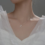 Elegant moon and star necklace nz