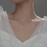 Elegant moon and star necklace nz