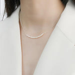 Elegant necklace with tiny pearls 40cm nz