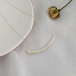Elegant necklace with tiny pearls nz
