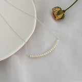 Elegant necklace with tiny pearls nz
