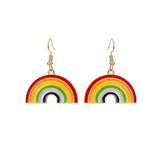 Elegant Rainbow earrings Golden nz