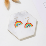 Elegant Rainbow earrings Golden nz