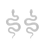Elegant Silver snake earrings nz